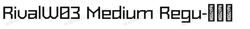 RivalW03 Medium Regu字体转换